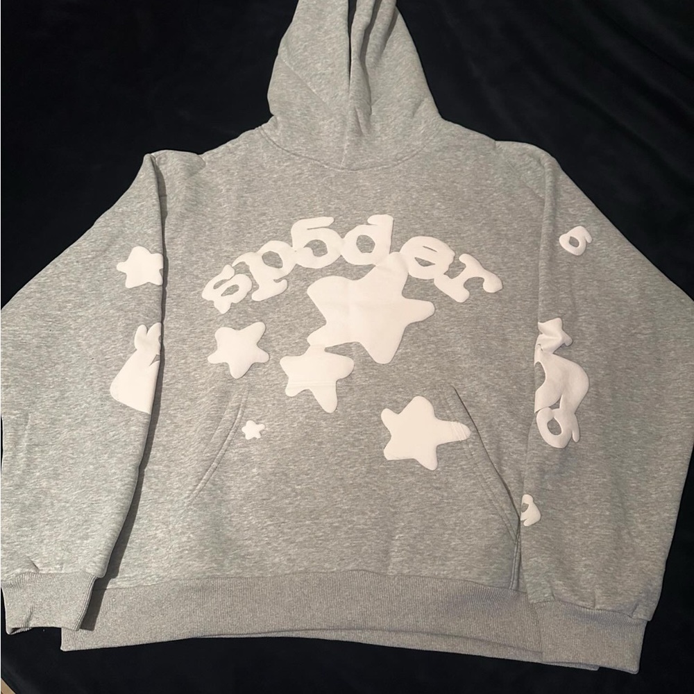 Gray Hoodie with Unique Star Design